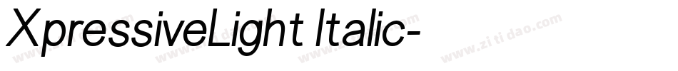 XpressiveLight Italic字体转换